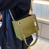 Mini Small Bucket Bag Women's Handbag PU Leather Shoulder Messenger