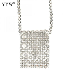 Crystal Glass Beaded Crossbody Bag Women Shoulder Purse Bag