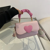 Mini Small Handbags Tide Heart Bags Women's Bag Versatile Single Shoulder Crossb