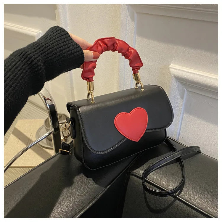Mini Small Handbags Tide Heart Bags Women's Bag Versatile Single Shoulder Crossb