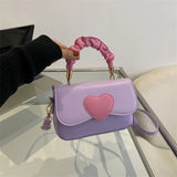 Mini Small Handbags Tide Heart Bags Women's Bag Versatile Single Shoulder Crossb