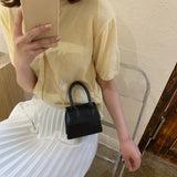 Mini Small Square Bag Bright Shoulder Bag PU Messenger Handbag