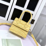 Mini Small Square Bag Bright Shoulder Bag PU Messenger Handbag