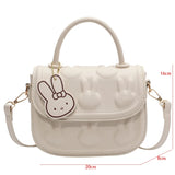 Small Rabbit Crossbody Bag Embossed Handbag Lady Girls Phone Purse Tote