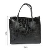 Mini Square Flap Bag High PU Leather Women's Handbag Crocodile Pattern Chain Sho