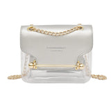 Mini Square Pack Women Chain Shoulder Bag Jelly Messenger Crossbody Bag