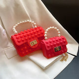 Mini Square Silicone Handbag Chain Messenger Bag Small B305