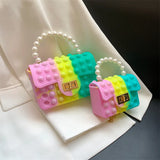 Mini Square Silicone Handbag Chain Messenger Bag Small B305