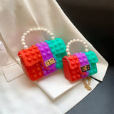 Mini Square Silicone Handbag Chain Messenger Bag Small B305