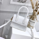 Mini Square PU Leather Women's Handbag Crocodile Chain Shoulder Bag