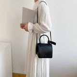 Mini Square Flap Bag High PU Leather Shoulder Bag for Office Ladies