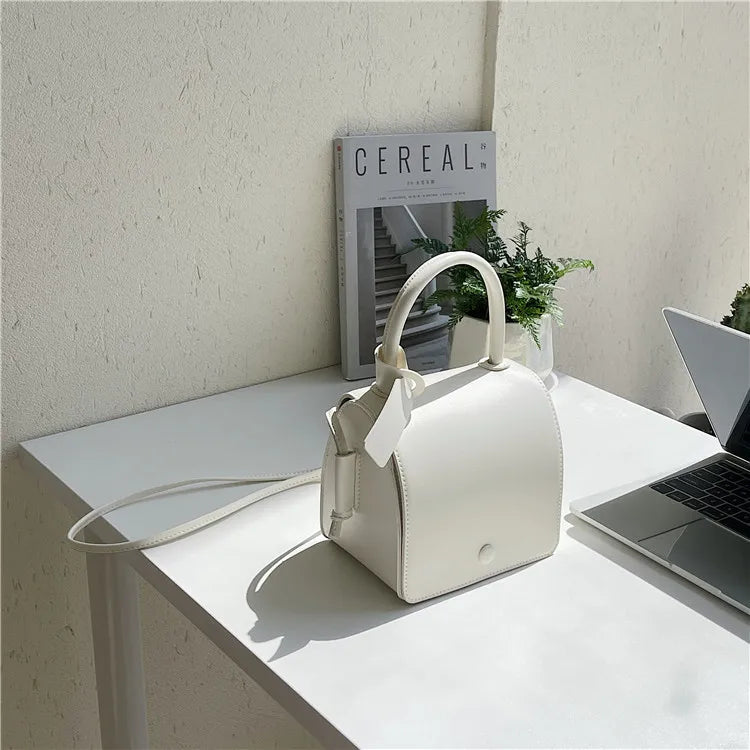 Mini Square Flap Bag High PU Leather Shoulder Bag for Office Ladies