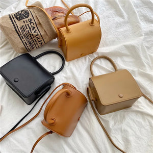 Mini Square Flap Bag High PU Leather Shoulder Bag for Office Ladies