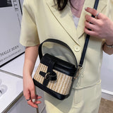 Straw Bucket Bags Summer Crossbody Bags for Women