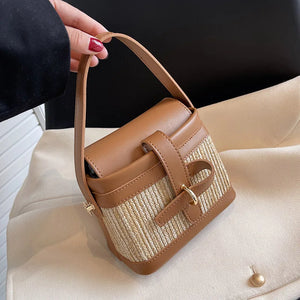 Straw Bucket Bags Summer Crossbody Bags for Women