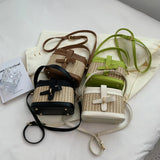 Straw Bucket Bags Summer Crossbody Bags for Women