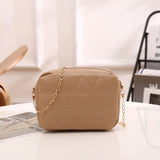 Embroidery Square Female Shoulder Bag Chain Ladies Crossbody