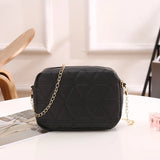 Embroidery Square Female Shoulder Bag Chain Ladies Crossbody