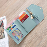 Mini Tassel Wallet Women Purse Short Mini Wallets Students