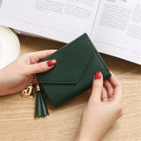 Mini Tassel Wallet Women Purse Short Mini Wallets Students Lovely Purse
