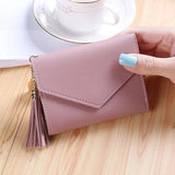 Mini Tassel Wallet Women Purse Female Short Mini Wallets Students