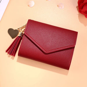 Mini Tassel Wallet Women Purse Short Mini Wallets