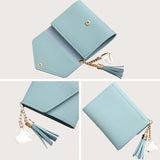 Mini Tassel Wallet Women Purse Short Mini Wallets Students