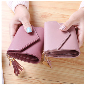 Mini Tassel Wallet Women Purse Short Mini Wallet Students