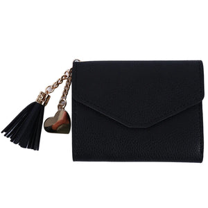 Mini Tassel Wallet Women Purse Short Mini Wallets Students Lovely Purse