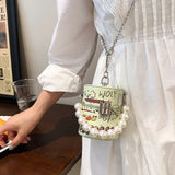 Mini Tote Bag Summer PU Leather Women's Handbag Pure Shoulder Messenger Bag