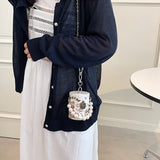 Mini Tote Bag Summer PU Leather Women's Handbag Pure Shoulder Messenger Bag