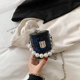 Mini Tote Bag Summer PU Leather Women's Handbag Pure Shoulder Messenger Bag