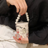 Mini Tote Bag Summer PU Leather Women's Handbag Pure Shoulder Messenger Bag