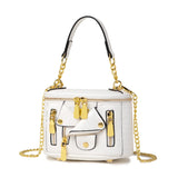 Rivet Motorcycle Mini Tote Bag Crossbody Handbag Chain Shoulder Bag