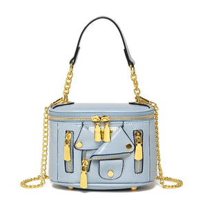 Rivet Motorcycle Mini Tote Bag Crossbody Handbag Chain Shoulder Bag