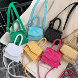 Crocodile Pattern Mini Tote Bag Crossbody Messenger Handbag