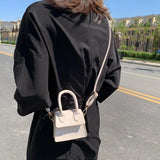 Crocodile Pattern Mini Tote Bag Messenger Crossbody Shoulder Handbag