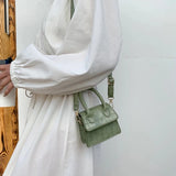 Crocodile Pattern Mini Tote Bag Messenger Crossbody Shoulder Handbag
