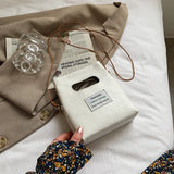 Mini Tote Bag Messenger Crossbody Bag Female Shoulder Bag Small Square