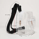 Mini Transparent Backpack PVC School Bag Girls Clear Casual Travel Knapsack