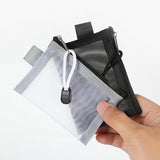Transparent Nylon Mesh Card Bag Credit ID Card Organizer Portable Coin Purse