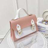Mini Transparent Square Bag College Style Schoolbag Contrast Female