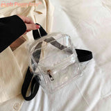 Mini Transparent Women Backpack PVC Kids Girls School Bag