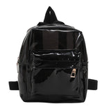 Mini Transparent Women Backpack PVC Girls School Bag Student Clear Casual Travel