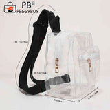 Mini Transparent Women Backpack PVC Kids Girls Clear School Bag