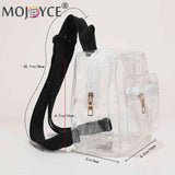 Mini Transparent PVC Women Backpack Kids Girls School Bag