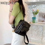 Mini Transparent PVC Women Backpack Kids Girls School Bag