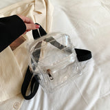 Mini Transparent Women Backpack PVC Girls School Bags Casual Travel Bagpack