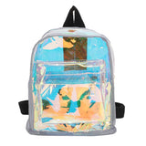 Mini Transparent Women Backpack PVC Girls School Bags Casual Travel Bagpack