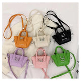 Mini Trapeze Women's Tote Bag Leather Tiny Shoulder Bag Chain Crossbody Handbag